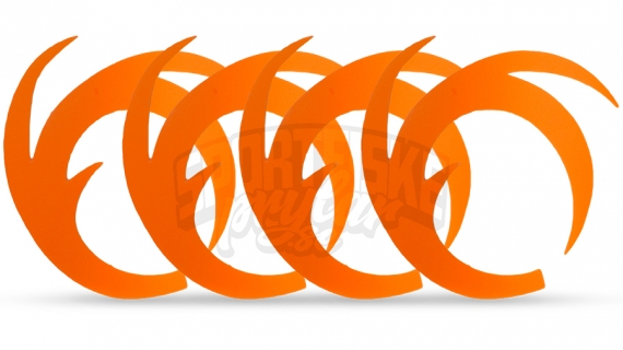 Dragon Tails XL 4-pack, Fluo Orange i gruppen Kroker Og Terminal Takkel / Flue Binding / Fluebindingsmateriale / Ekstra Haler hos Sportfiskeprylar.se (F-DT4100)
