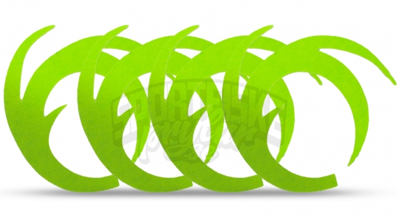 Dragon Tails XL 4-pack, Fluo Chartreuse i gruppen Kroker Og Terminal Takkel / Flue Binding / Fluebindingsmateriale / Ekstra Haler hos Sportfiskeprylar.se (F-DT4101)