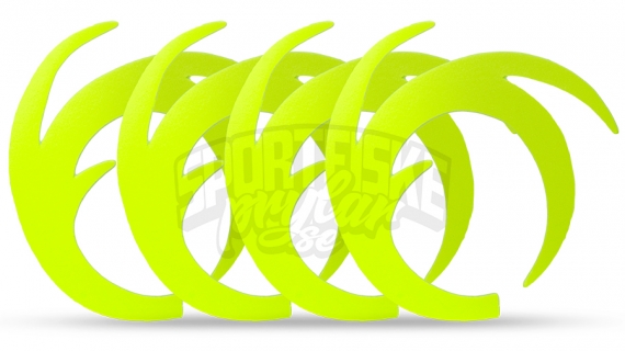 Dragon Tails XL 4-pack, Fluo Yellow i gruppen Kroker Og Terminal Takkel / Flue Binding / Fluebindingsmateriale / Ekstra Haler hos Sportfiskeprylar.se (F-DT4102)