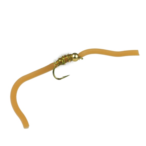 Squirmy Worm Natural Brown BH # 12 i gruppen Sluker / Fluer / Nymfer hos Sportfiskeprylar.se (F30-1062-12)