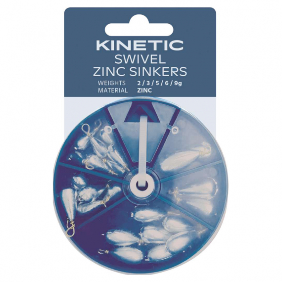 Kinetic Swivel Zinc Sinkers Assortment i gruppen Kroker Og Terminal Takkel / Søkker Og Lodd / Pæresøkker hos Sportfiskeprylar.se (F649-259-275)