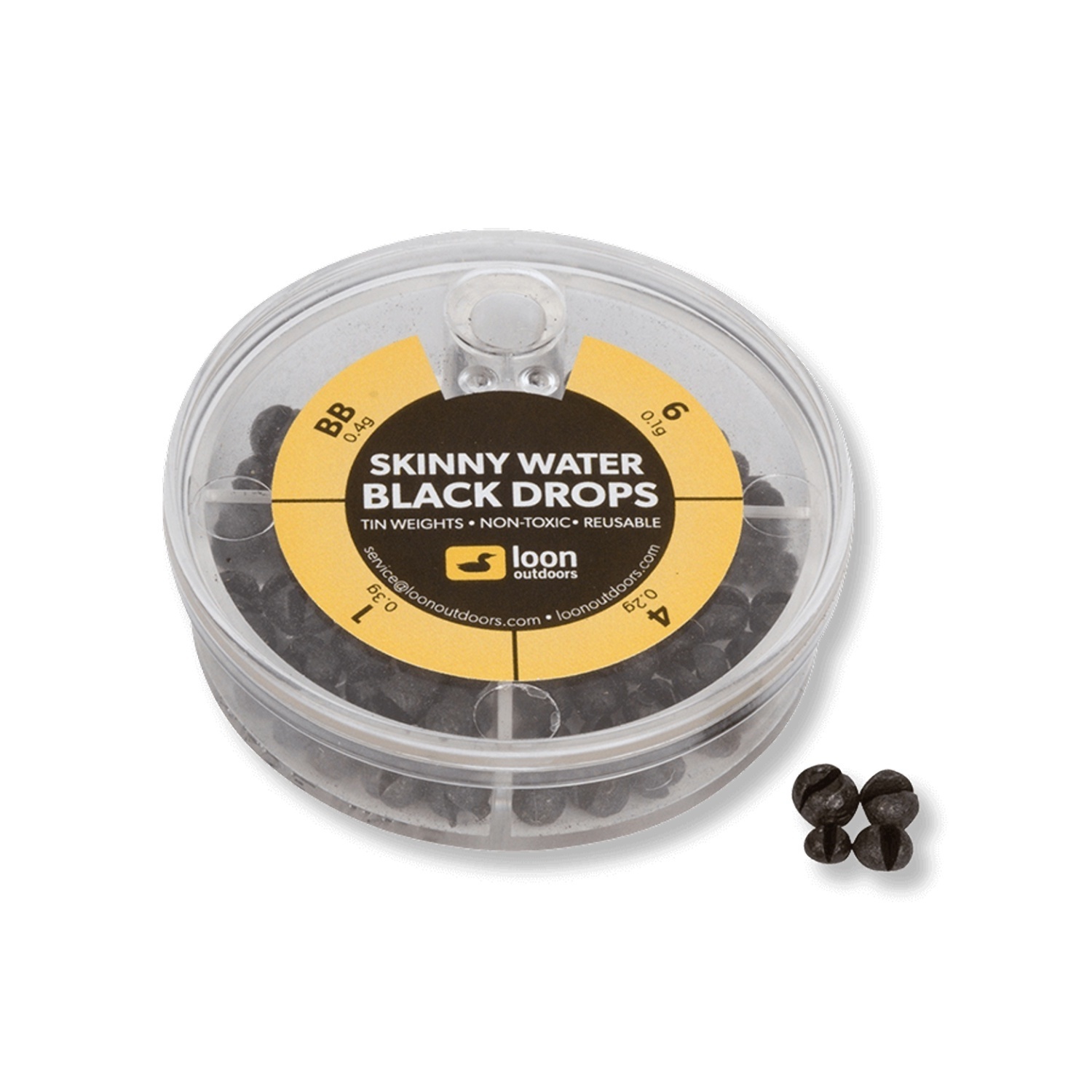 Loon Black Drop - 4 Division - Black Skinny Water i gruppen Kroker Og Terminal Takkel / Søkker Og Lodd / Søkker Og Splitthaggel hos Sportfiskeprylar.se (F7133)