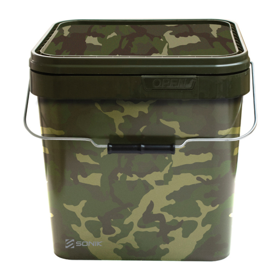 Sonik Camo Square Bucket i gruppen Oppbevaring / Grunnför Blandingsbøtter hos Sportfiskeprylar.se (FC0039r)