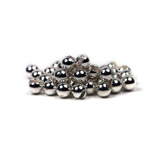 Fly Dressing Slotted Tungsten Beads 3mm, Silver i gruppen Kroker Og Terminal Takkel / Flue Binding / Fluebindingsmateriale / Perler hos Sportfiskeprylar.se (FD-C2307)