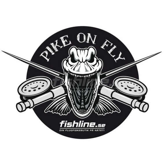 Fishline Pike on Fly sticker i gruppen Annen / Klistremerker Og Dekaler hos Sportfiskeprylar.se (FL-Sticker)