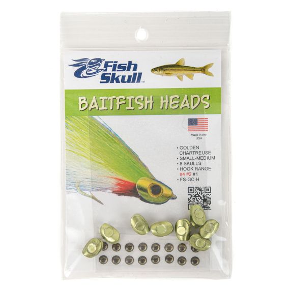 Baitfish Head - Golden Chartreuse - Small/Medium i gruppen Kroker Og Terminal Takkel / Flue Binding / Fluebindingsmateriale / Coneheads/Tubevekter hos Sportfiskeprylar.se (FS-GC-H)