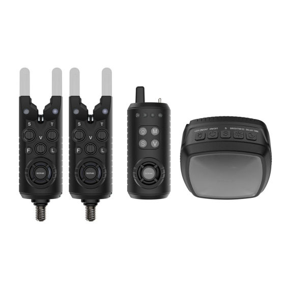 Sonik Gizmo2 Alarm Set 2+1 + Bivvy Lamp i gruppen Utstyr Og Tilbehør / Nappvarslere Og Indikatorer / Nappvarslere hos Sportfiskeprylar.se (HC0087)