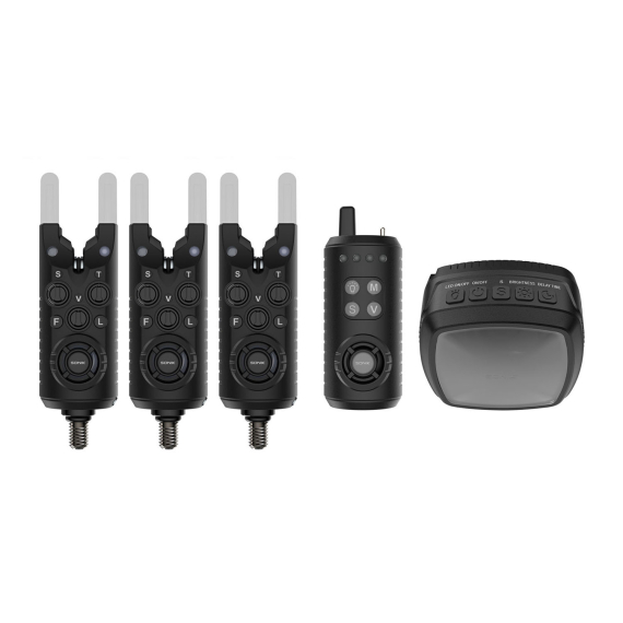 Sonik Gizmo2 Alarm Set 3+1 + Bivvy Lamp i gruppen Utstyr Og Tilbehør / Nappvarslere Og Indikatorer / Nappvarslere hos Sportfiskeprylar.se (HC0088)