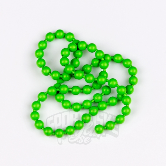 Flourescent Bead Chain Medium #132 Fluo Green i gruppen Kroker Og Terminal Takkel / Flue Binding / Fluebindingsmateriale / Coneheads/Tubevekter hos Sportfiskeprylar.se (HL-FBC132)
