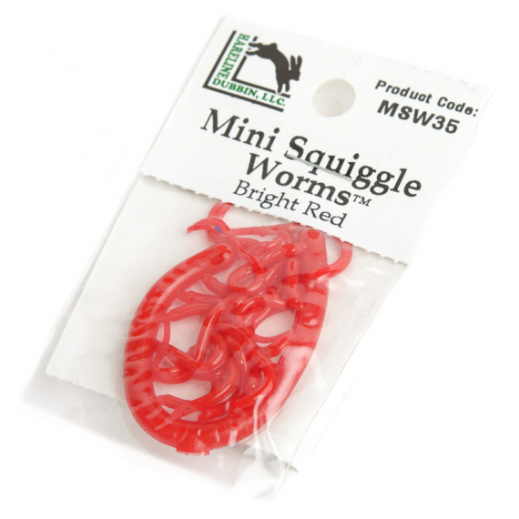 Mini Squiggle Worms #35 Bright Red i gruppen Kroker Og Terminal Takkel / Flue Binding / Fluebindingsmateriale / Andre Syntetiske Materialer hos Sportfiskeprylar.se (HL-MSW35)