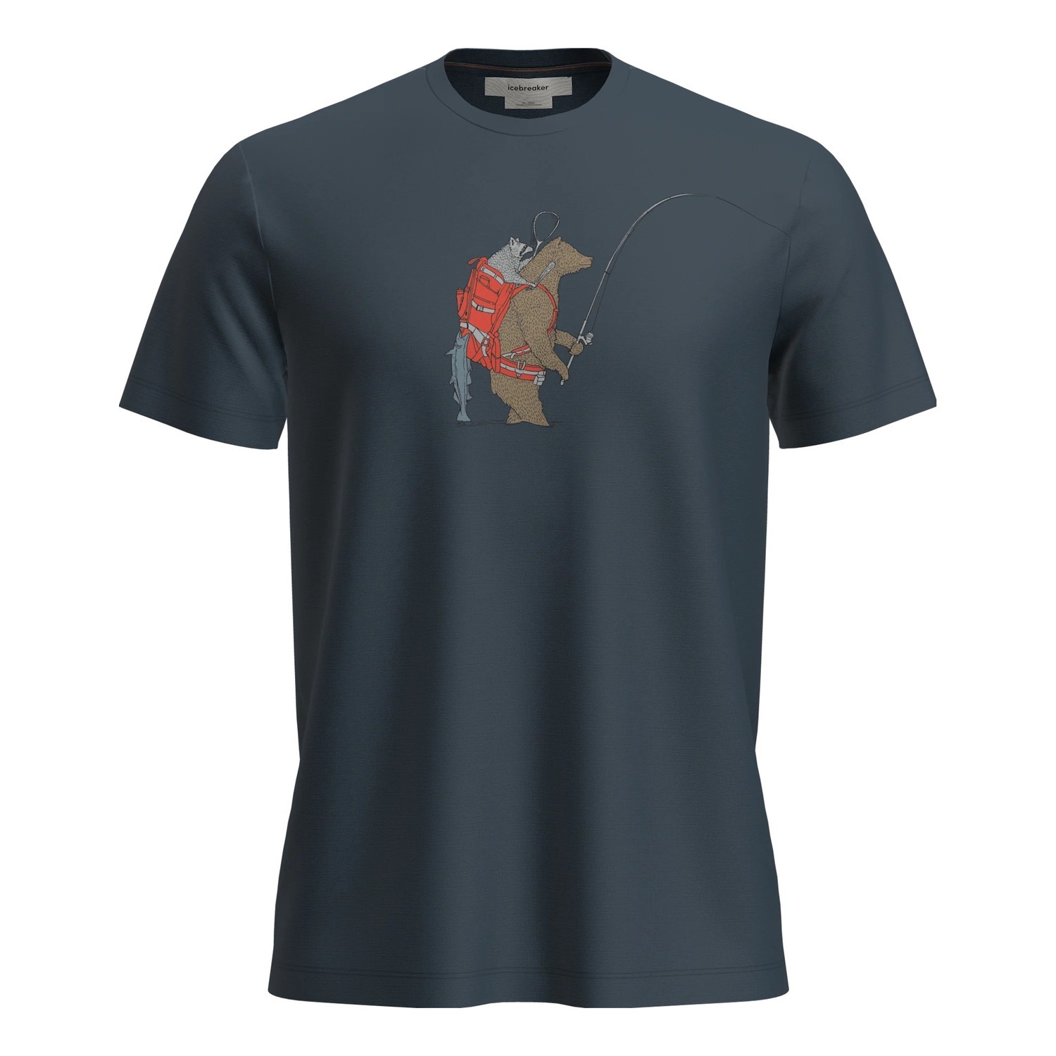 Icebreaker M\'s Merino 150 Tech Lite SS Tee Bear Catch Abyss i gruppen Klær Og Fottøy / Klær / T-Skjorte hos Sportfiskeprylar.se (IB0A57FUZ431001r)