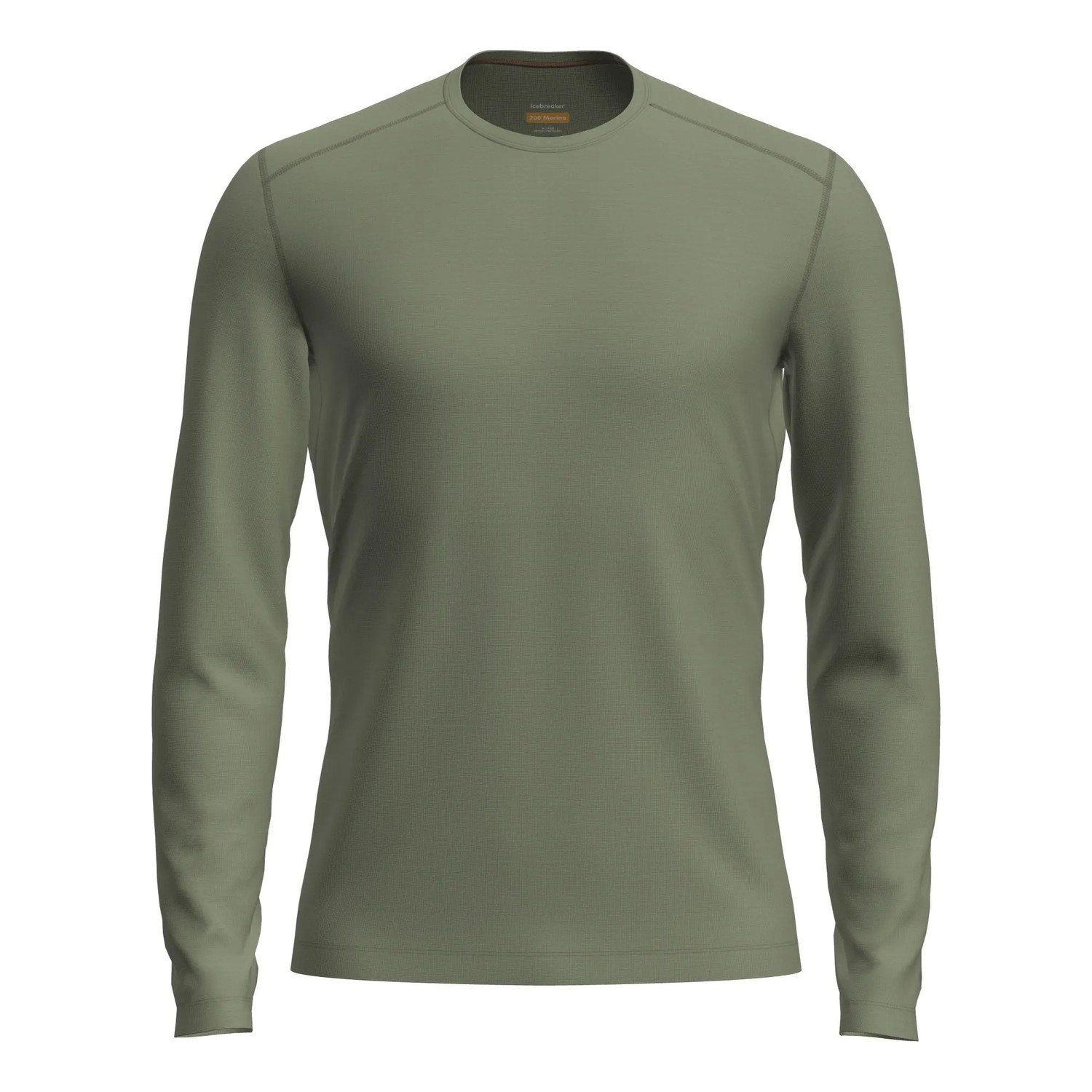 Icebreaker M\'s Merino 200 Oasis LS Crew Lichen i gruppen Klær Og Fottøy / Klær / Mellomlag Og Undertøy / Superundertøy Genser/T-Skjorte hos Sportfiskeprylar.se (IB104365A741002r)