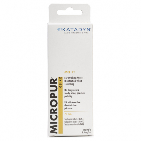 Katadyn Micropur Quick MT1T - 70 tabletter i gruppen Outdoor / Annet Utendørs Utstyr / Hygiene Og Helse hos Sportfiskeprylar.se (KA8019951)
