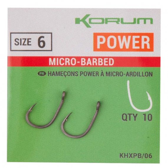 Korum XPERT Power Micro Barbed Hooks i gruppen Kroker Og Terminal Takkel / Kroker / Specimen Kroker hos Sportfiskeprylar.se (KHXPB-06r)