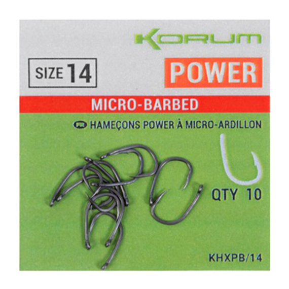 Korum Xpert Power Micro-Barbed i gruppen Kroker Og Terminal Takkel / Kroker / Specimen Kroker hos Sportfiskeprylar.se (KHXPB-06r)