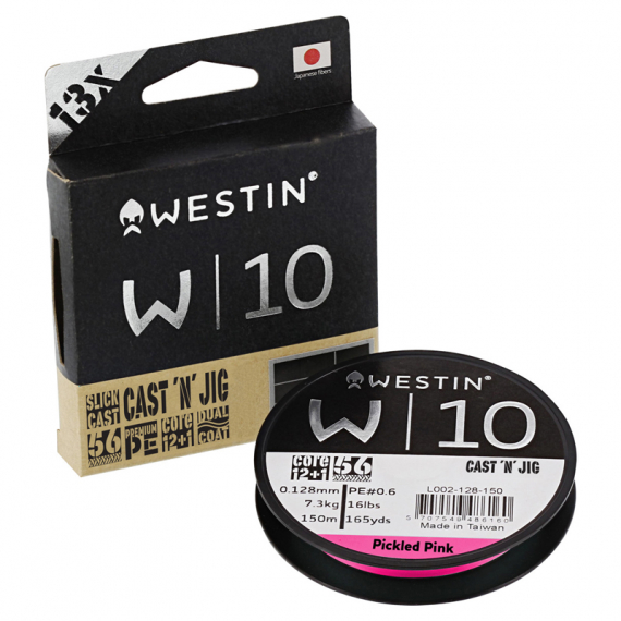 Westin W10 13-Braid Cast \'N\' Jig 110m Pickled Pink i gruppen Snører / Multifilament hos Sportfiskeprylar.se (L004-080-110r)