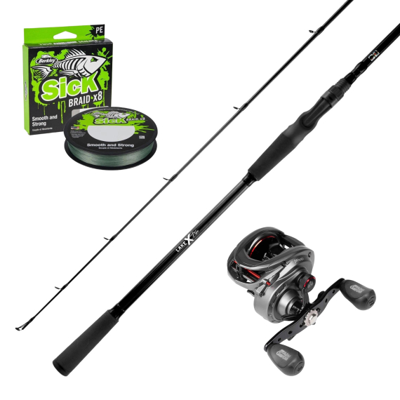 Lake X Pike Casting & Abu Garcia Max 41 LH 8\'3\'\' 40-100g Combo i gruppen Kombinasjoner / Kaste Kombinasjoner / Spinnfiskesett Gjedde hos Sportfiskeprylar.se (LAKEXABUMAXSICKBRAIDCOMBO)