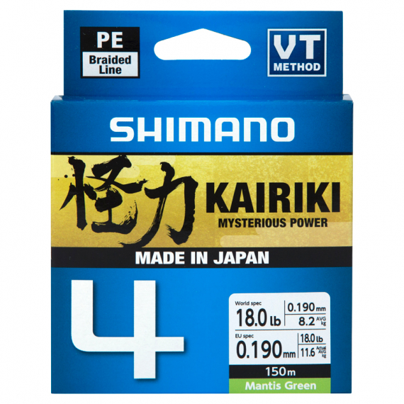 Shimano Kairiki 4, 150m i gruppen Snører / Multifilament hos Sportfiskeprylar.se (LDM54TE0810015Gr)