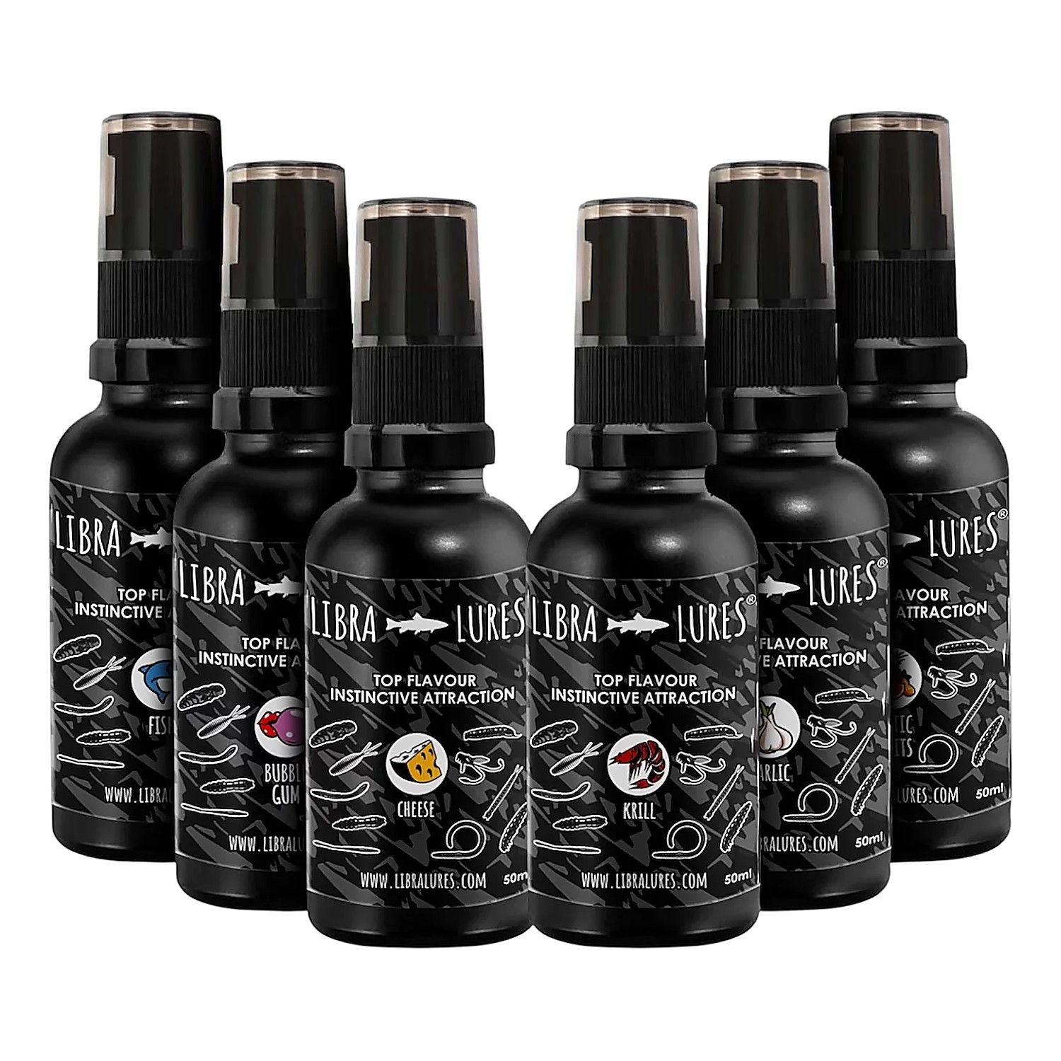 Libra Lures Aroma Spray 50ml i gruppen Utstyr Og Tilbehør / Lukt Og Attraktorer hos Sportfiskeprylar.se (LL-AROMA50-CHr)