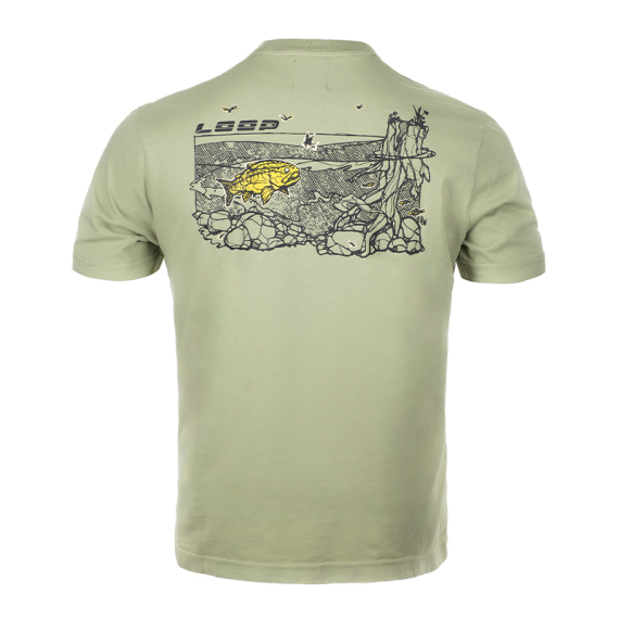 Loop M\'s Logo T-Shirt Trout Seagrass i gruppen Klær Og Fottøy hos Sportfiskeprylar.se (LMLTT01-403-2XLr)
