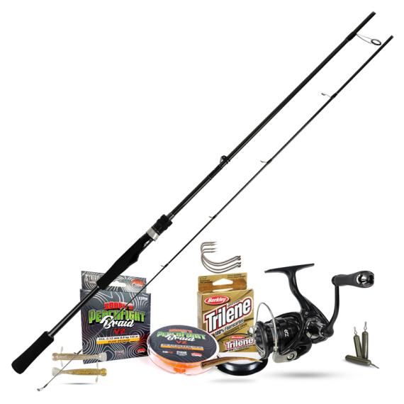 Lunker Stick Dropshot Set i gruppen Fiskemetoder / Spinnfiske / Kombinasjoner / Spinnsett hos Sportfiskeprylar.se (LUNKERSTICKNINJASET)