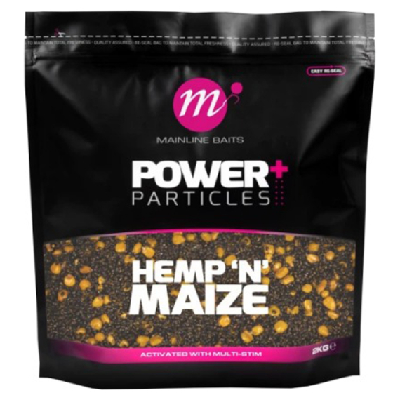 Mainline Power+ Hemp & Maize - 2kg i gruppen Fiskemetoder / Specimenfiske / Boilies Og Grunnfõr / Partikler hos Sportfiskeprylar.se (M37024)