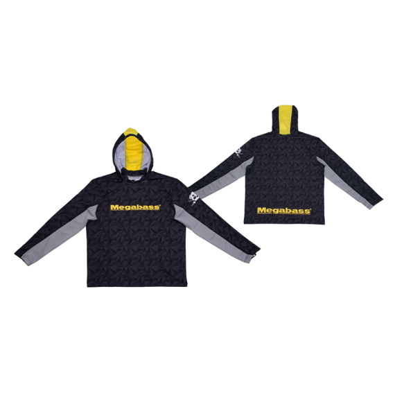 Megabass Game Hoodie Black i gruppen Klær Og Fottøy / Klær / Gensere / Langarmet Tskjorte hos Sportfiskeprylar.se (MB497216r)