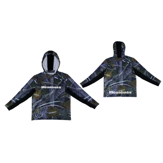 Megabass Game Hoodie Real Camo i gruppen Klær Og Fottøy / Klær / Gensere / Hettegensere hos Sportfiskeprylar.se (MB497353r)