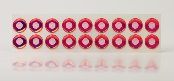Epoxy Eyes 5,1mm white/pink i gruppen Kroker Og Terminal Takkel / Flue Binding / Fluebindingsmateriale / Øyne hos Sportfiskeprylar.se (MEY3-958)