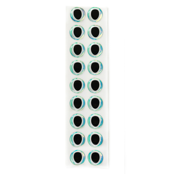 Epoxy Eyes 5,5 mm oval double - Black/Pearl