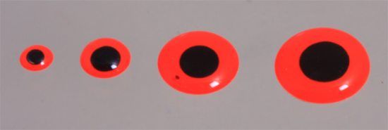 Epoxy Eyes 9mm - Fluo Red i gruppen Kroker Og Terminal Takkel / Flue Binding / Fluebindingsmateriale / Øyne hos Sportfiskeprylar.se (MEY6-405)