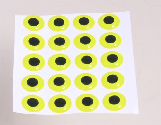 Epoxy Eyes 9mm - Fluo Yellow i gruppen Kroker Og Terminal Takkel / Flue Binding / Fluebindingsmateriale / Øyne hos Sportfiskeprylar.se (MEY6-415)