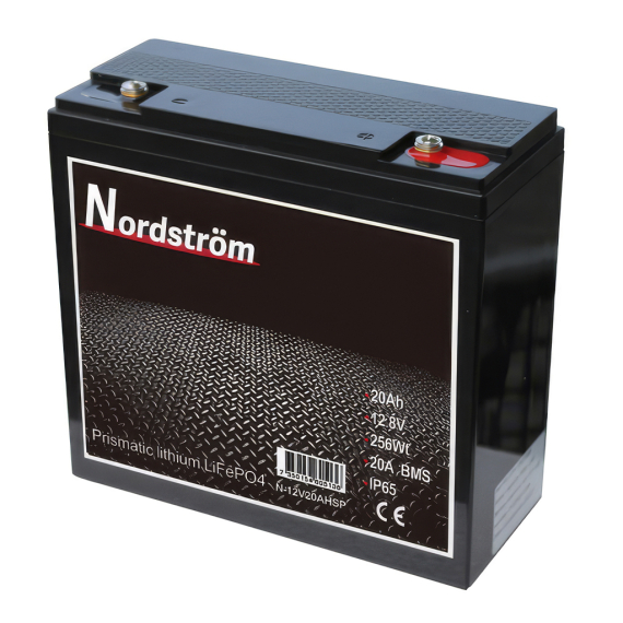 Nordström Lithium 12v Batteri 20 Ah i gruppen Båtelektronikk / Batterier Og Ladere / Batterier / Lithiumbatterier hos Sportfiskeprylar.se (N-12V20AHSP)