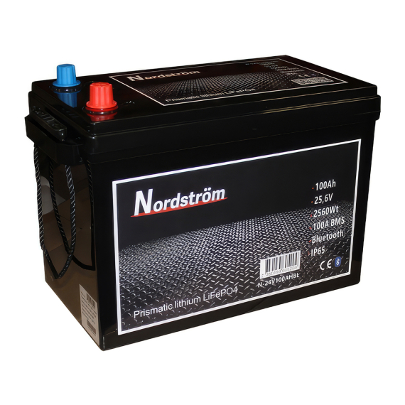 Nordström Lithium 24v Batteri 100 Ah BT i gruppen Båtelektronikk / Batterier Og Ladere / Batterier / Lithiumbatterier hos Sportfiskeprylar.se (N-24V100AHBL)
