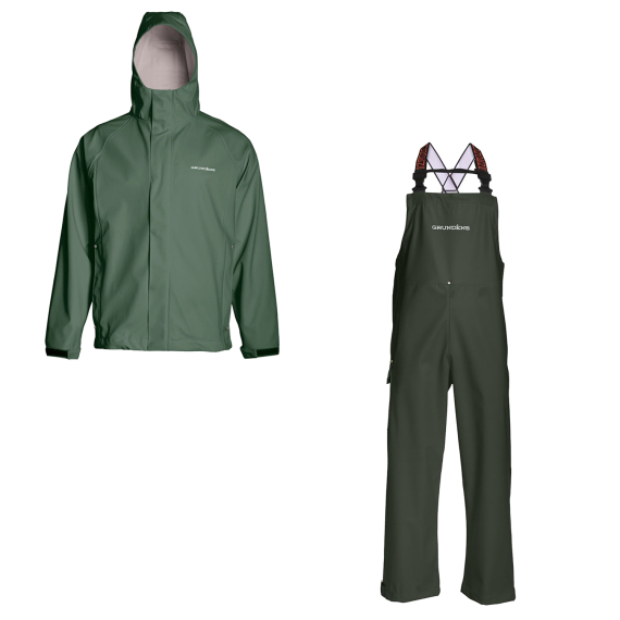 Grundéns Neptune Jacket & Bibs Green i gruppen Klær Og Fottøy / Klær / Fiskedress hos Sportfiskeprylar.se (NEPTUNEBUNDLEGREEN)
