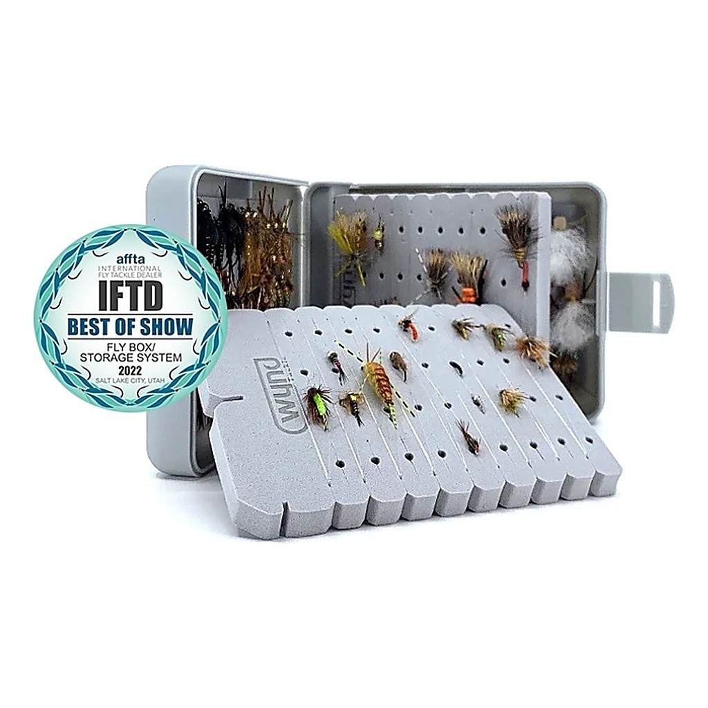 Wynd Bynder Gray Fly Box Flybox i gruppen Oppbevaring / Utstyrsskrin / Flueboks hos Sportfiskeprylar.se (NFD9297)