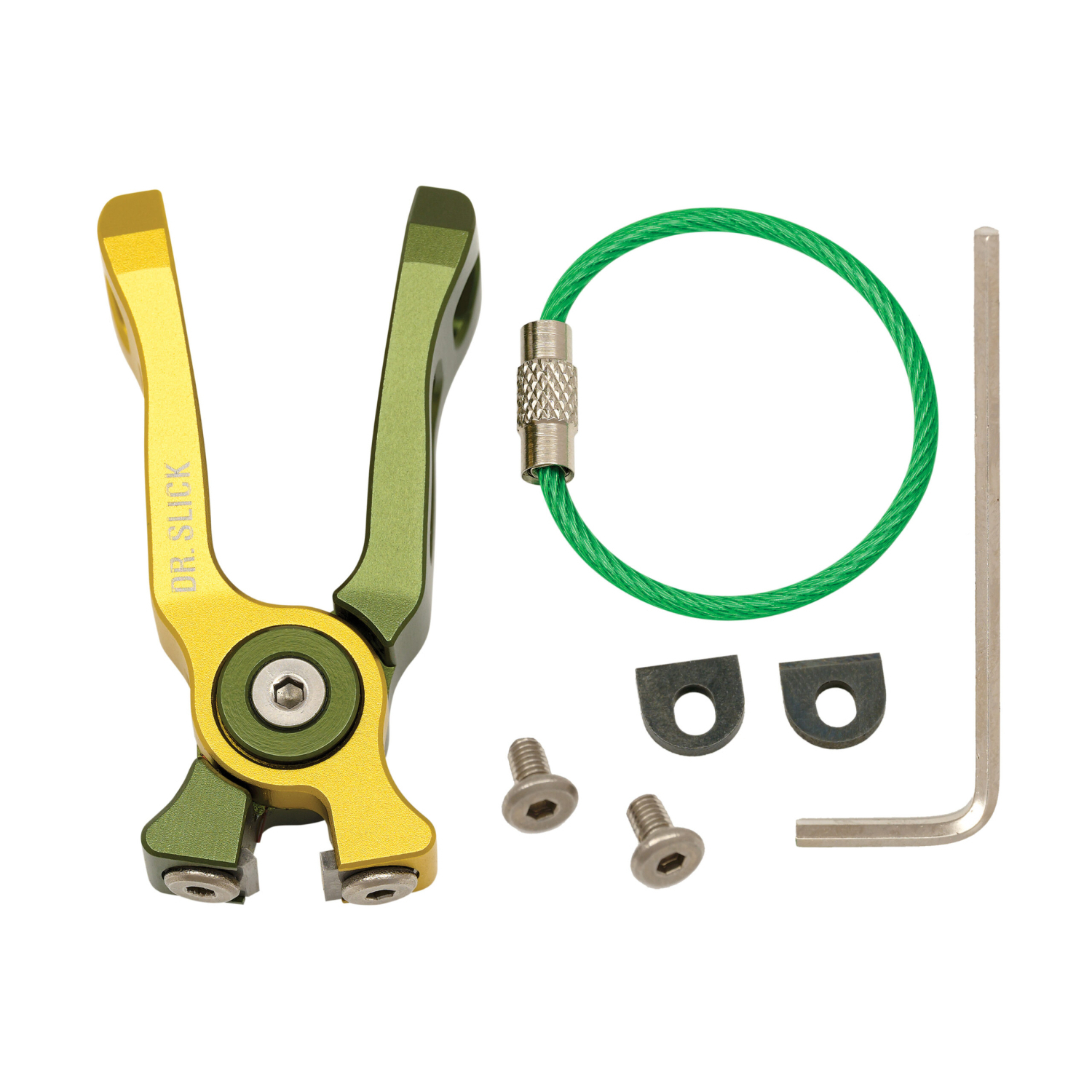 Dr. Slick Cyclone Nipper NATC Gold and Green Aluminum Frame i gruppen Utstyr Og Tilbehør / Tenger Og Sakser / Linekutter Og Sakser hos Sportfiskeprylar.se (NFD9324-NATC)