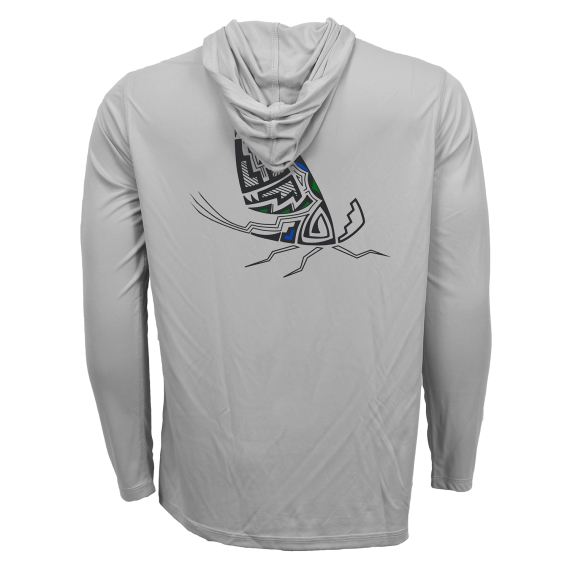 RepYourWater Hooded Sun Shirt ECO50 Pueblo Pottery Mayfly Adult i gruppen Klær Og Fottøy / Klær / T-Skjorte hos Sportfiskeprylar.se (NFD9571-Mr)