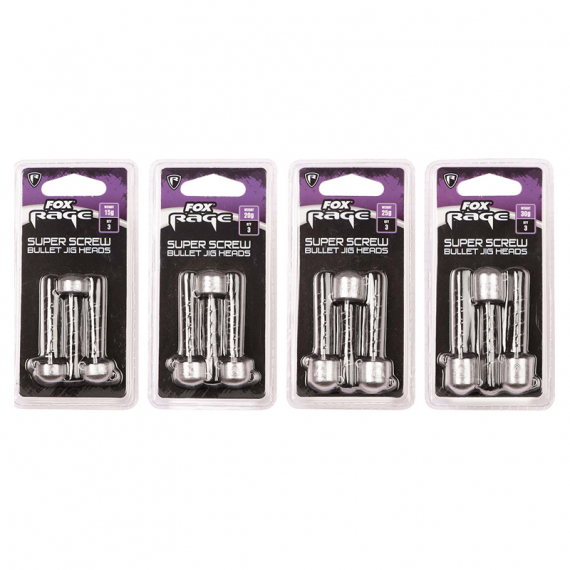 Fox Rage Super Screws 3pcs i gruppen Kroker Og Terminal Takkel / Jigghode / Screw In Hoder hos Sportfiskeprylar.se (NJX125r)
