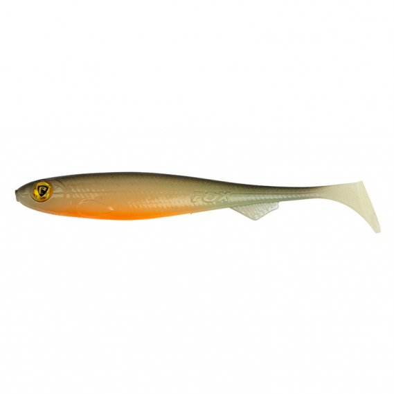 Fox Rage Slick Shad 9 cm / 3.5\'\' (bulk) - UV Hot Olive i gruppen Sluker / Softbaits / Abbor Softbaits Og Gjørs Softbaits hos Sportfiskeprylar.se (NSC053)