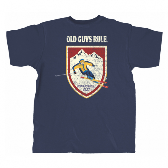 Old Guys Rule Downhill Skier T-Shirt i gruppen Klær Og Fottøy / Klær / T-Skjorte hos Sportfiskeprylar.se (OG2067-Mr)