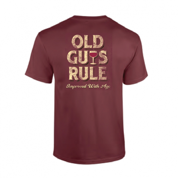 Old Guys Rule - Improved With Age Wine i gruppen Klær Og Fottøy / Klær / T-Skjorte hos Sportfiskeprylar.se (OG760-WIr)