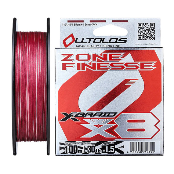 YGK Xbraid Olltlos Pe Wx8 Zone Finesse 100M i gruppen Fiskemetoder / Spinnfiske / Snører / Multifilament hos Sportfiskeprylar.se (OLLTLOSPEWX8ZONE-1.5r)