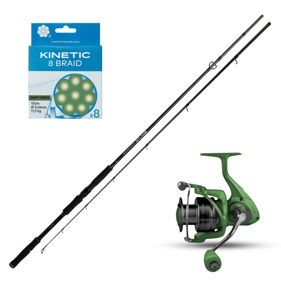 Mikado Bixlite Power Spin Okuma Ceymar TG Combo 8\' 30-85g i gruppen Kombinasjoner / Spinnsett / Gjedde Spinnsett hos Sportfiskeprylar.se (POWERSPINOKUMAGREEN)