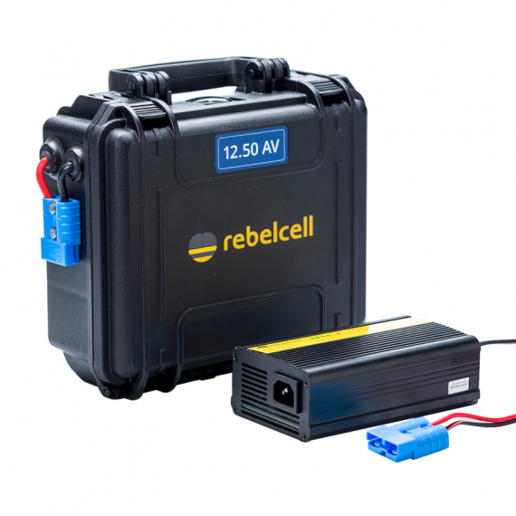 Rebelcell Outdoorbox 12.50 AV Med Laddare 12.6V10A i gruppen Båtelektronikk / Batterier Og Ladere / Batterier / Lithiumbatterier hos Sportfiskeprylar.se (RC12050REUBOXPACK)