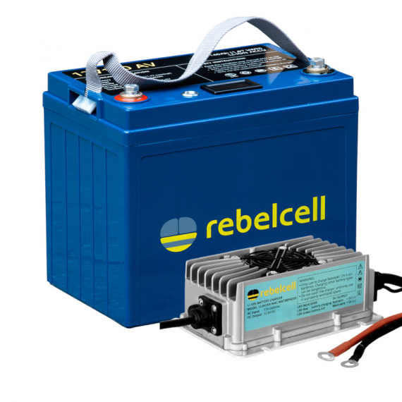 Rebelcell 12V140 AV Li-ion Med Laddare Waterproof 12.6V20A i gruppen Båtelektronikk / Batterier Og Ladere / Batterier / Lithiumbatterier hos Sportfiskeprylar.se (RC12140AVREUAPACK)