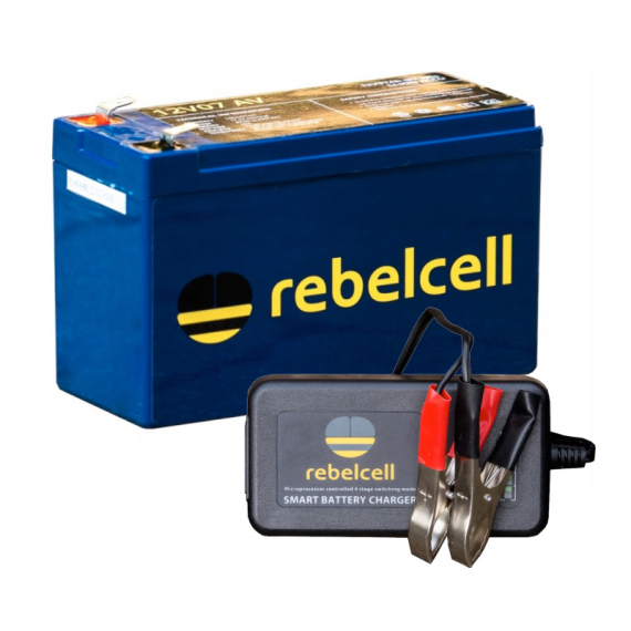 Rebelcell 12V07 AV Li-ion Med Laddare 12.6V3A i gruppen Båtelektronikk / Batterier Og Ladere / Batterier / Lithiumbatterier hos Sportfiskeprylar.se (RC12V07PACK)