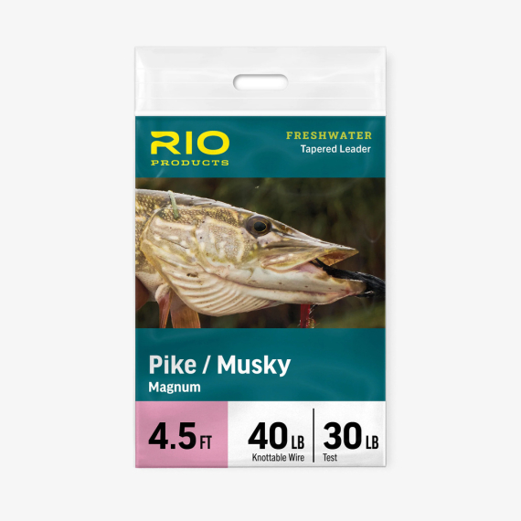 Rio Pike/Musky Magnum Leader - 4.5ft, 30lb class 40lb Knottable Wire i gruppen Kroker Og Terminal Takkel / Ledere Og Fortommsmaterialer / Ferdiglagde Fortommer / Tappert Fortomm hos Sportfiskeprylar.se (RP24670)