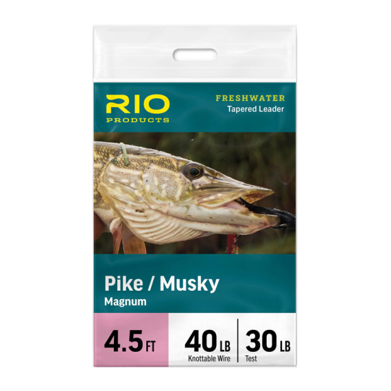 Rio Pike/Musky Magnum Leader - 4.5ft, 30lb class 40lb Knottable Wire i gruppen Kroker Og Terminal Takkel / Ledere Og Fortommsmaterialer / Ferdiglagde Fortommer / Tappert Fortomm hos Sportfiskeprylar.se (RP24670)