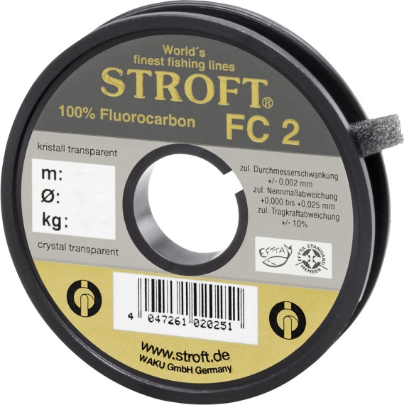 Stroft FC2 Fluorocarbon 50m i gruppen Kroker Og Terminal Takkel / Ledere Og Fortommsmaterialer / Fortommsmaterialer / Fortommsmateriale Fluefiske hos Sportfiskeprylar.se (S2820r)